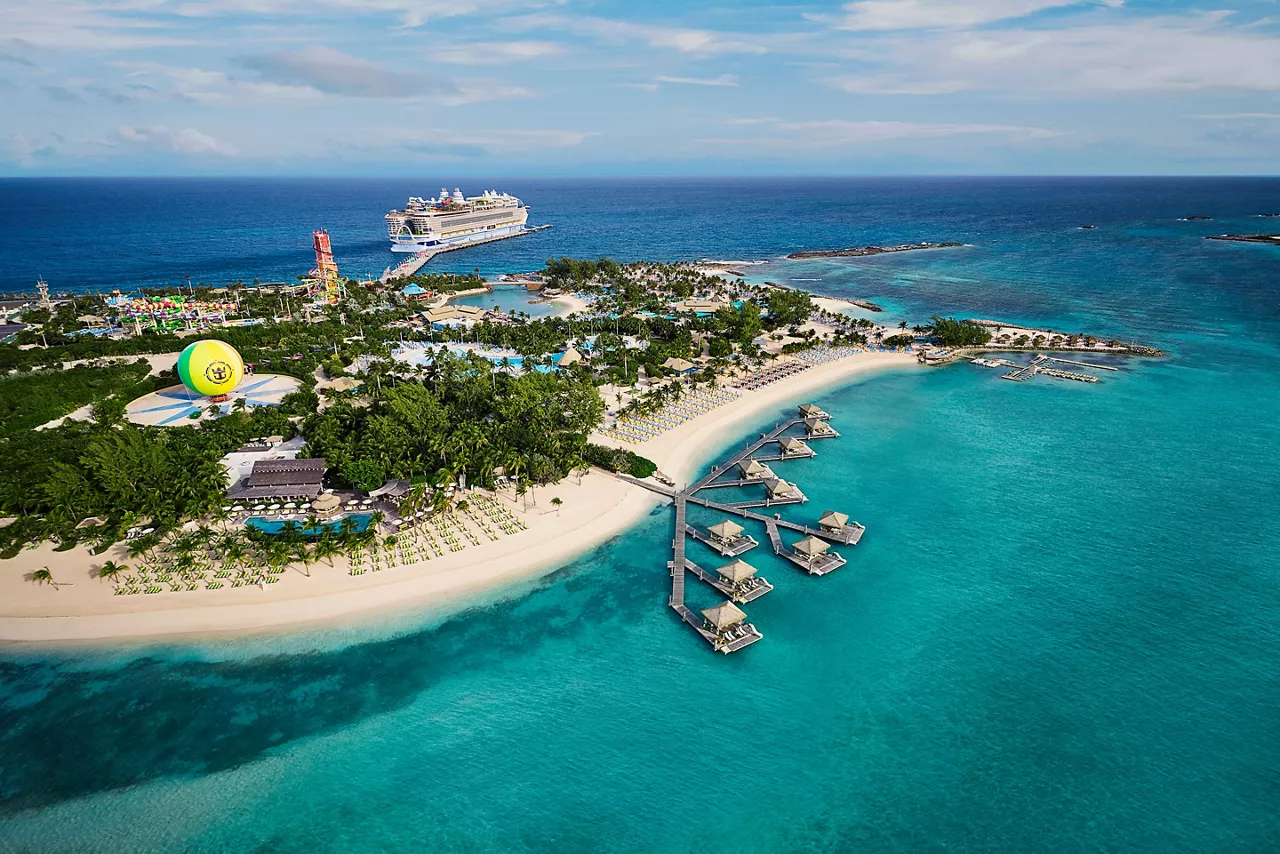 Pharaohs Cruise Perfect Day at CocoCay private island with thrilling waterslides and tropical white sandy beaches