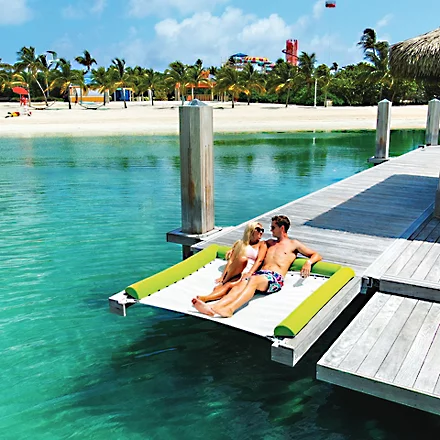 Perfect day at Cococay with thrilling waterslides, largest freshwater pool, beautiful beaches, and family-friendly fun in the Bahamas